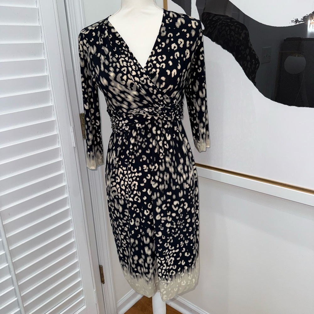 Chico’s Elegant Black and Cream Women's Dress